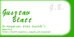 gusztav blatt business card